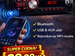 AUTO RADIO  AUTOMOBILSKI MP3 PLEJER PLAYER SA BLUETOOTH-om