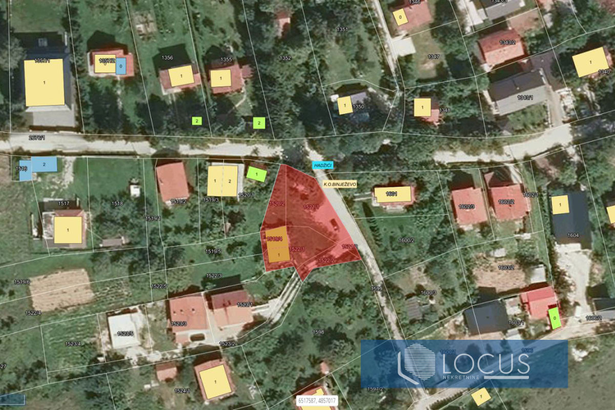 LOCUS: Građevinksa parcela 608m2, Miševići, Hadžići 12