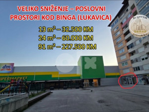 Prodaja poslovnih prostora,I. Sarajevo-plato TC Bingo,91,24,13m2