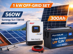 Solarni Off-Grid Sustav 1kW / 560W - Fuji 300Ah Autonomija