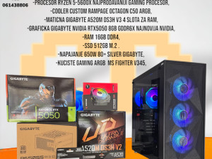 Gaming PC Ryzen 5-5600X, RTX5050, 16GB RAM, 512GB SSD