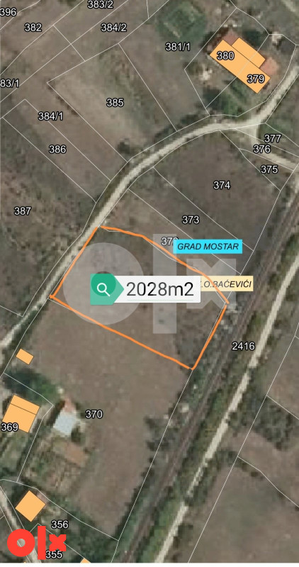 Zemljište Mostar(Bacevici)3200m2