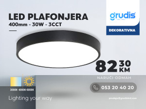 LED plafonjera 30W CCT 400mm panel