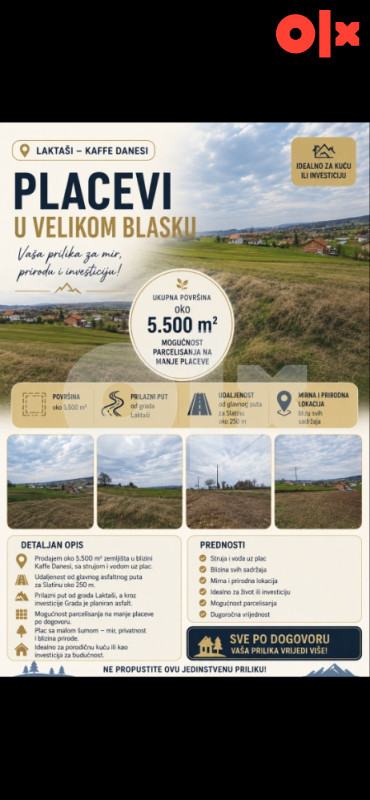 Zemljište Veliko Blaško/Klašnice/Laktaši