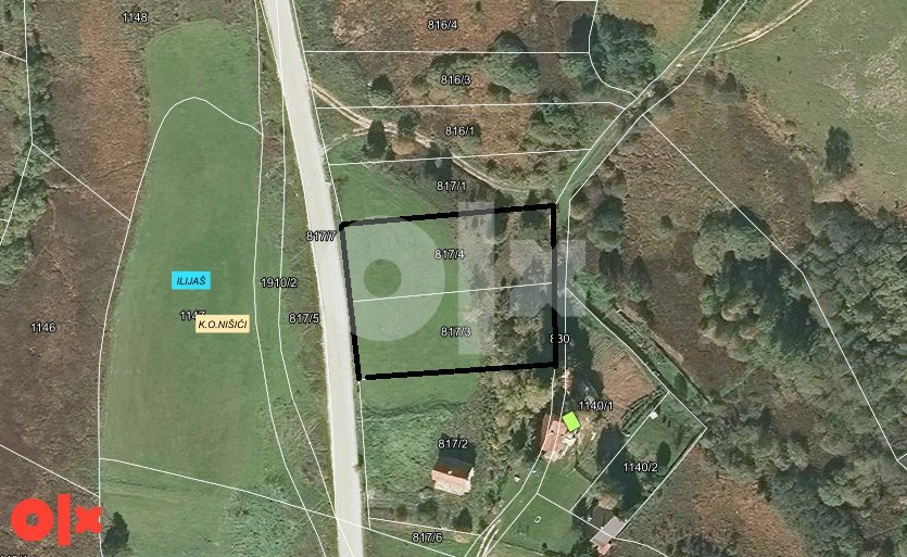 Nišići parcela 1.200 m² (mogućnost kupovine 2.400 m²) – pohled 4