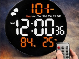 Digitalni LED zidni stoni sat sa daljinskim | temperatura vlaga
