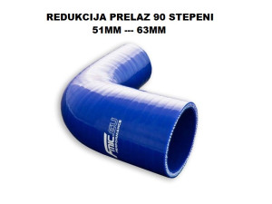 FMIC SILIKON KOLJENO 90 ST REDUKCIJA 51MM NA 63MM |009051/63|