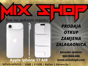 Apple Iphone AIR 512GB NOVOO *Garancija 2 godine*Zamjena da* 17