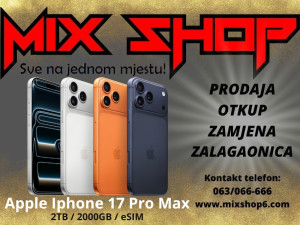 Apple Iphone 17 PRO MAX 2TB *Garancija*Zamjena*Sve boje 2 TB eSim