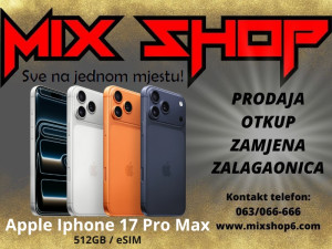 Apple Iphone 17 PRO MAX 512GB *Garancija*Zamjena*Sve boje* eSim