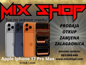 Apple Iphone 17 PRO MAX 512GB *Garancija*Zamjena*Sve boje* eSim