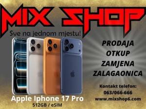 APPLE IPHONE 17 PRO 512GB *Garancija*Zamjena*Sve boje 512 GB eSim