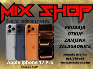 APPLE IPHONE 17 PRO 512GB *Garancija*Zamjena*Sve boje 512 GB eSim