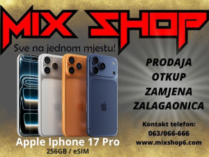 APPLE IPHONE 17 PRO 256GB *Garancija*Zamjena*Sve boje 256 GB eSim