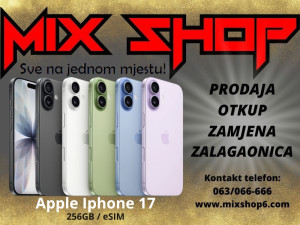 APPLE IPHONE 17 256GB *Novo* *Garancija*Zamjena*Sve boje 256 eSim