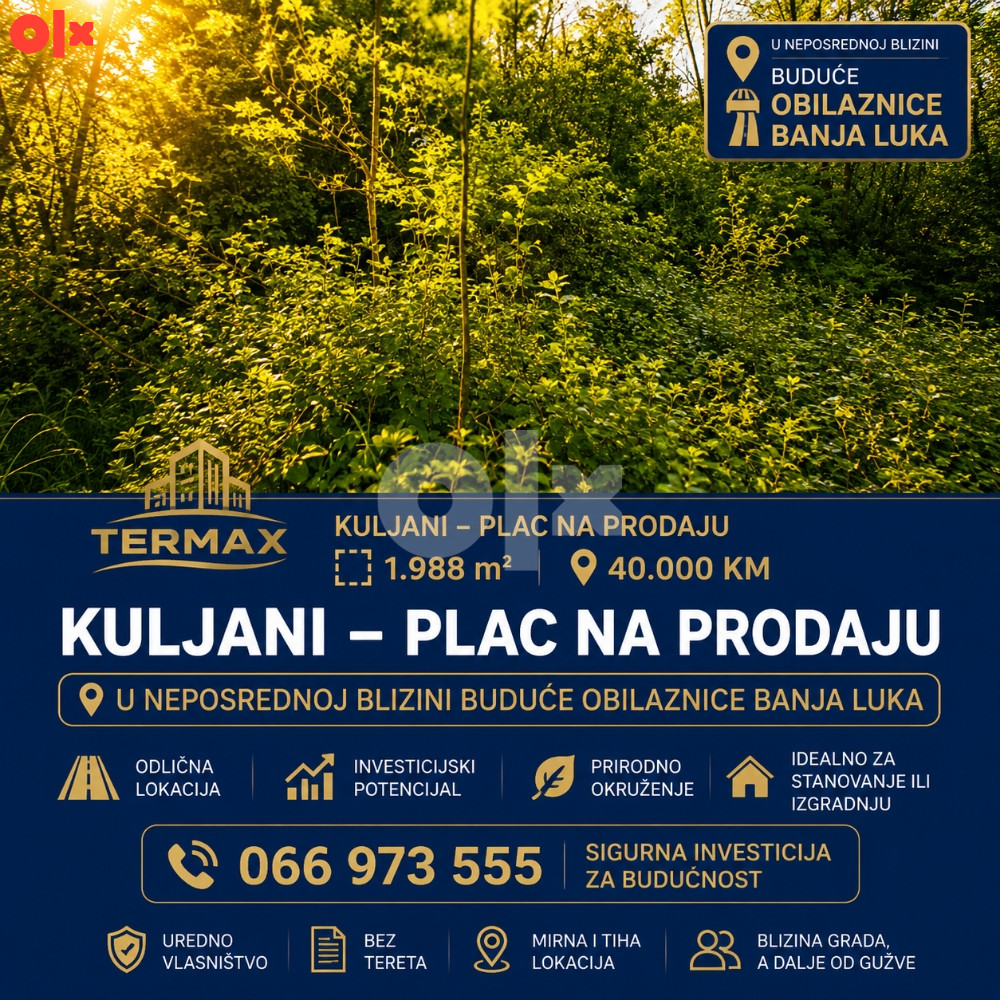 KULJANI - zemljište uz buduću Obilaznicu Banja Luka 3