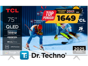 TCL Televizor 75P8K 4K QLED 144Hz Google TV Onkyo 2.1