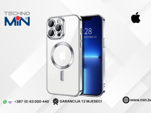 Apple MagSafe Silikonska Maskica iPhone 12 Pro Max Silver