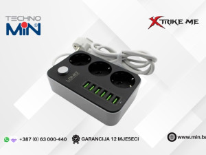 LDNIO SE3631 Produžni kabal 3 utičnice 6 USB Portova 2500W 1.6m