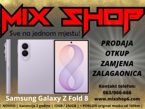 Samsung Galaxy Z FOLD 8 256GB NOVOO*Garancija 2 god +Poklon Fold8