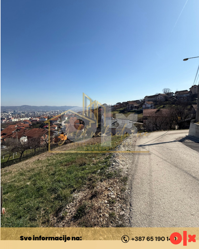 Na prodaju plac sa predivnim pogledom na grad,Pobrđe 6