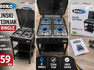 Plinski štednjak 4 ringle BOKO plinski šporet