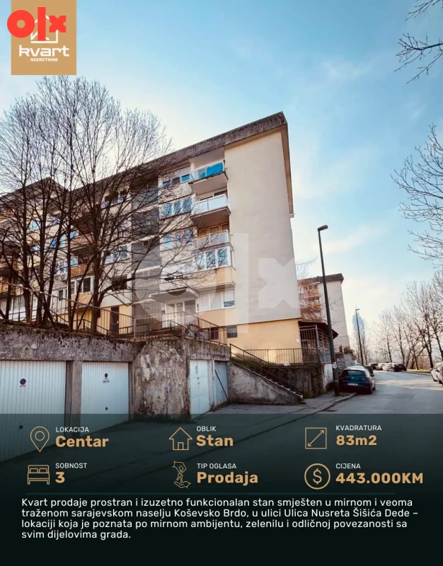 Stan Sarajevo - Centar | Kvart Nekretnine