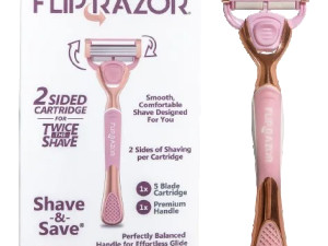 Brijač Flip Razor + dvostrani žilet s 5 oštrica - Lady