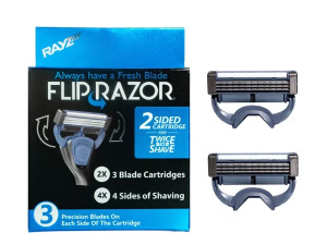 Žileti Flip Razor s 3 oštrice Refil 2 kom dvostrani - B