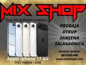 APPLE IPHONE 17 AIR 1TB *Garancija*Zamjena*Sve boje* 1000GB eSim