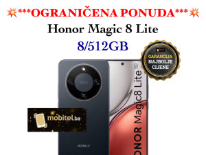 Honor Magic 8 Lite Magic8 8GB 512GB Titanium Black NOVO AKCIJA