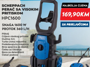Scheppach VAP Perač visokim pritiskom HPC1600 135 bar 1600W