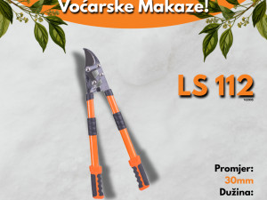 Teleskopske makaze za grane zakrivljena oštrica LS 112