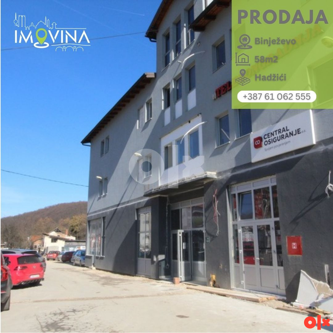 100936 Poslovni prostor u novogradnji 58m2, Hadžići