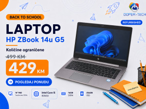 Laptop HP ZBook 14u G5; i5-8350u; 256/16GB; 14" 120Hz Touch B2S