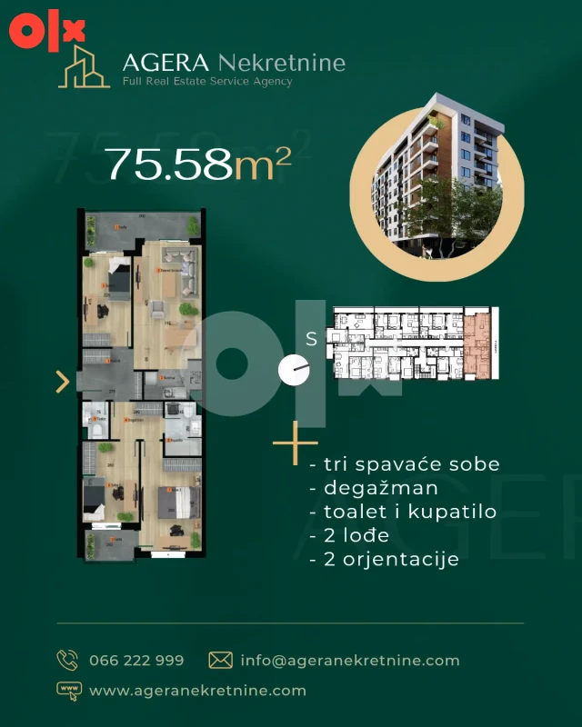 Komforan četverosoban stan 75-78m2 Budžak Banja Luka