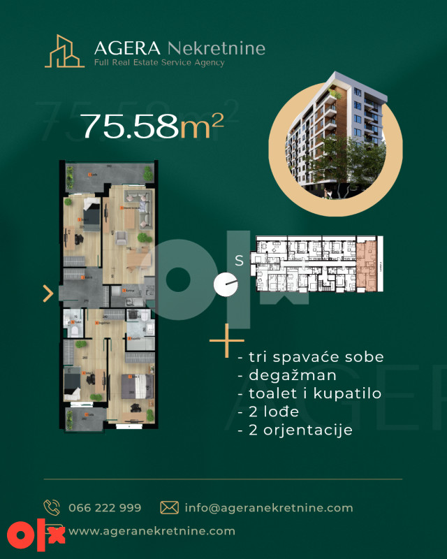 Komforan četverosoban stan 75-78 m2 Budžak Banja Luka