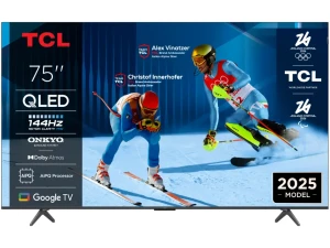TCL 75" 75P8K 4K QLED TV 144Hz Google TV Motion Clarity Pro SMART