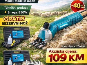 Mašina za šišanje ovaca 850W + GRATIS Nož / Ovce