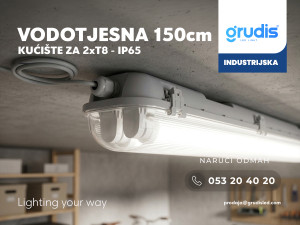 VODOTJELESNO RASVJETNO TIJELO 2xT8 150cm IP65 vodotjesna