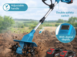 Aku freza kopacica veliki model LCD displej 2 baterije