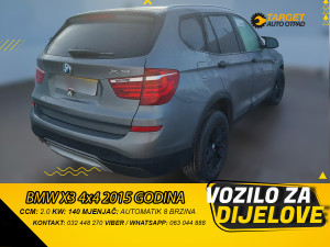 BMW X3 (F35) 2.0 4x4 2015 MJENJAC MOTOR B47D20A DIJELOVI