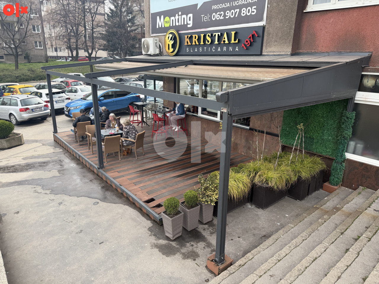Ljetna basta , konstrukcija sa tendom 2