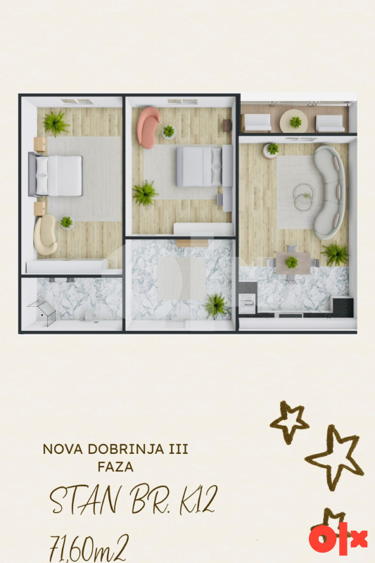 NOVOGRADNJA !!! Trosoban stan 72m2 / Istočno Sarajevo 4
