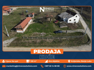 KUĆA I POMOĆNI OBJEKAT - KULJANI - BANJA LUKA - 126 m2