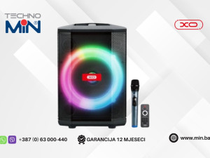 XO F53 Bluetooth karaoke zvučnik RGB 40W + Mikrofon, Crna