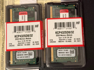 Kingston 64GB DDR4 (2 x 32GB) 3200MHz SODIMM