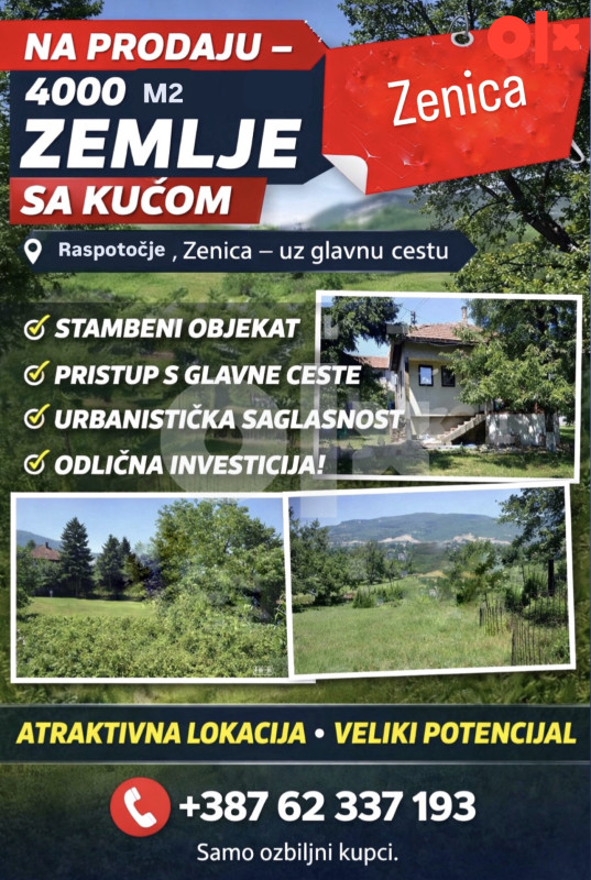 Zemljište Zenica 4000m2