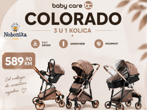 BabyCare kolica za bebu bebe 3u1 3 u 1 Colorado Beige NOVO