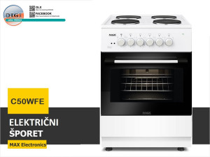 ELEKTRIČNI ŠTEDNJAK ŠPORET 50X50 C50WFE MAX DIGI PRNJAVOR